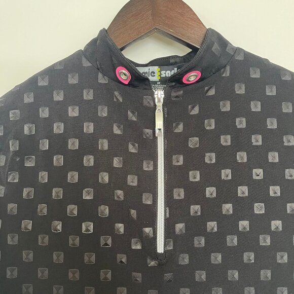 Jamie Sadock Women's Tshirt Black Tee Mock neck Shirt Short Sleeves Top Size M - Picture 4 of 10